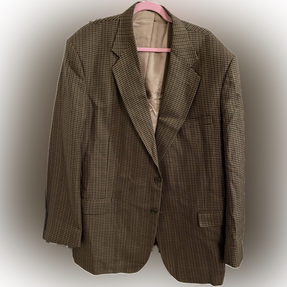 Men’s Houndstooth Woolblend Blazer
